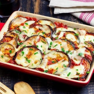 Eggplant Cutlet Parmigiana Dinner